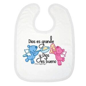 Dios es Grande y Dios es Bueno Bib - Rosa/Azul - Española